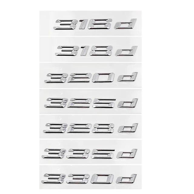 Hikig 3d Abs Black Logo 316d 318d 325d 330d 335d 320d Emblem Letters Sticker Car Trunk Badge For Bmw E46 E60 E90 E91 F30 Accessories Chrome 2004-20...