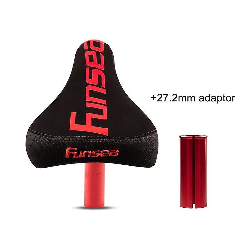 Bicycle Saddles Funsea Bicycle Saddle BMX Saddles Dirt Jump Cruiser Bike Seat Freestyle Racing Bicycle Accessories Anodizing Post 27.2mm 31.6mm Red...