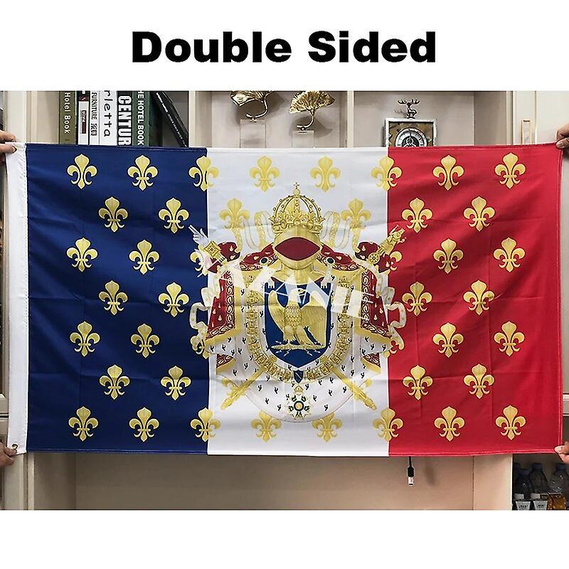 Otwoo  French Empire Historical Imperial Royal Standard Of Napoleon Iii Flags France Polyester Printing Flags And Banners Double Sided 192 x 288cm