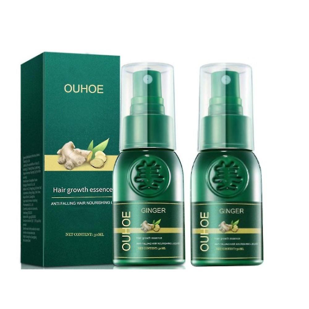 OUHOE 2pcs New Ginger Hair Regrowth Serum Spray Shougagro Japanese Hair Growth Spray 2 pcs