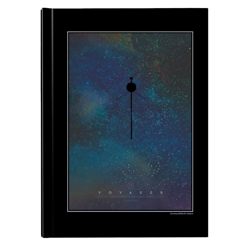 NASA Voyager Interplanetary Travel Poster Hardback Journal Black 13 x 18.5 cm