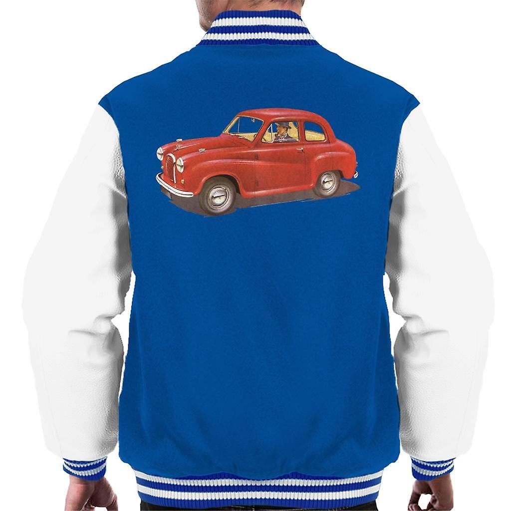 Austin A35 Red British Motor Heritage Men's Varsity Jacket Royal/White Large