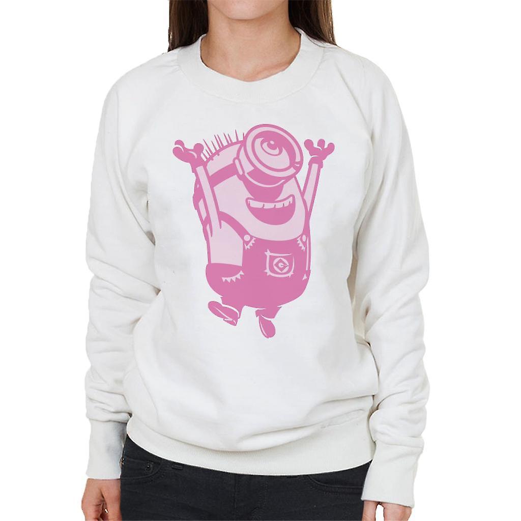 Despicable Me Minion Jumping Women's Sweatshirt White XX-Large