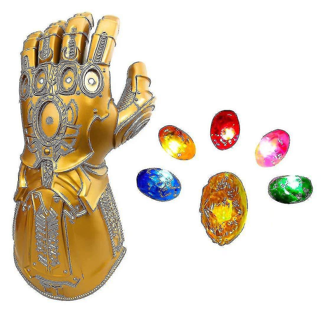 LED Thanos Gauntlet LED Light Up Thanos Infinity Gauntlet - Electronic Fist PVC Gloves with Batteries