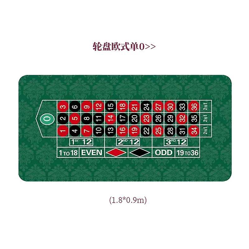 Dinoply Roulette Mat Rubber Table Top Cloth 60x120cm/90x180cm With Carry Bag Quality Casino Poker Board Roulette Gambling Gaming Pad one zero 180x90cm