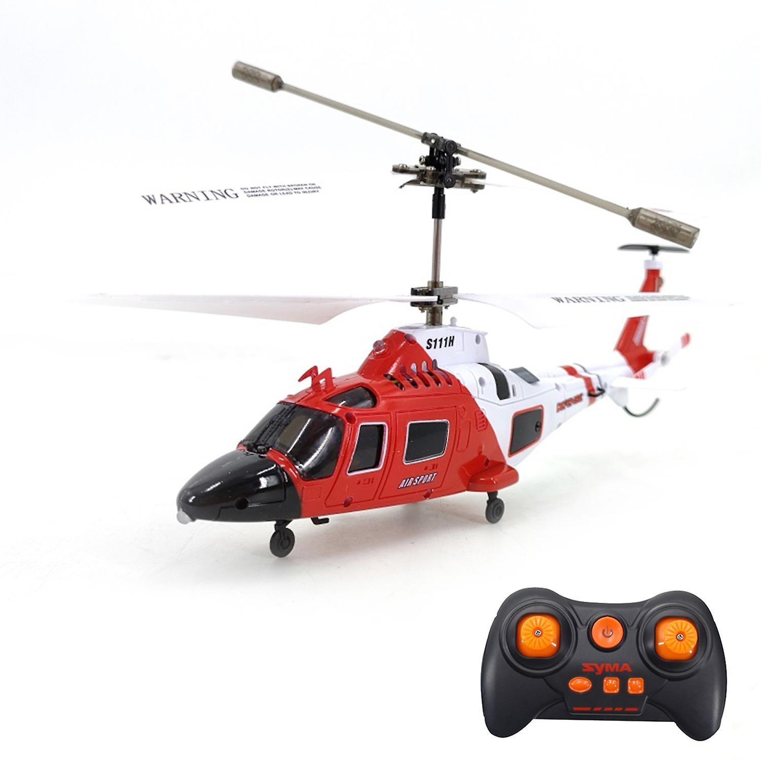 SYMA S111H Remote Control Helicopter with Dual Propeller 2.4GHz Remote Control Drone Altitude Hold-T Multicolor 1 battery