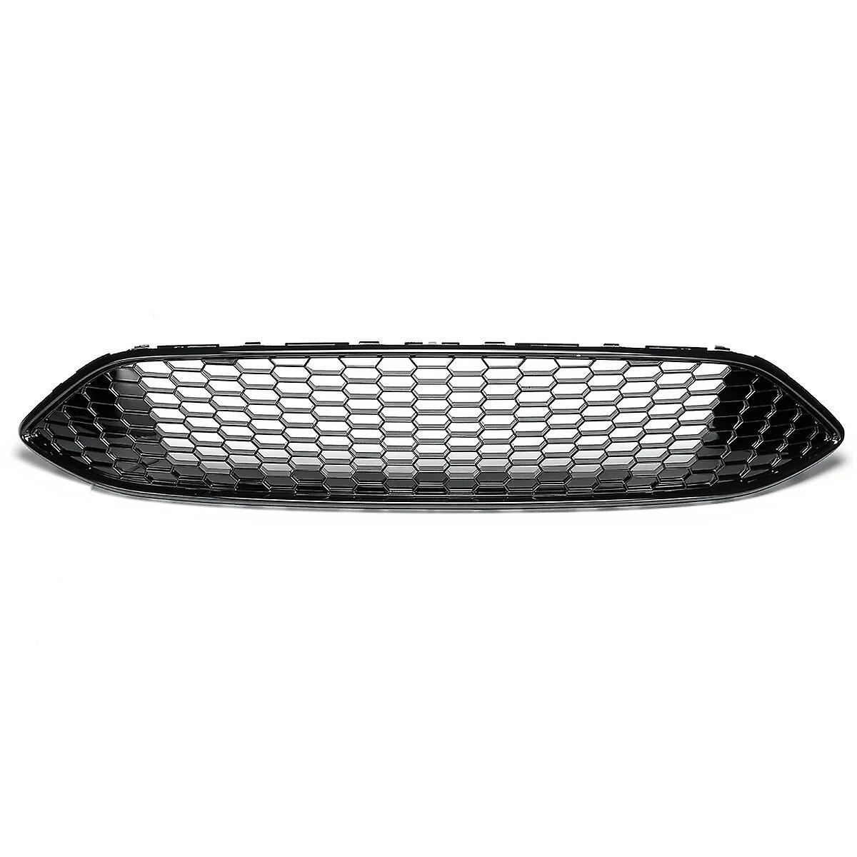 Scitoo Car Front Bumper Honeycomb Mesh Centre Grill Panel Grille For Ford For Focus Mk3 St Line Zetec S Hatchback 2015 2016 2017 Glossy Black