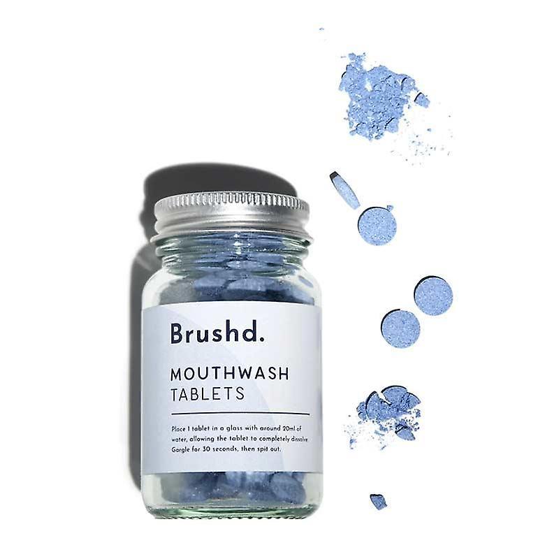 Brushd Mouthwash tablets with glass jar - 120 tablets