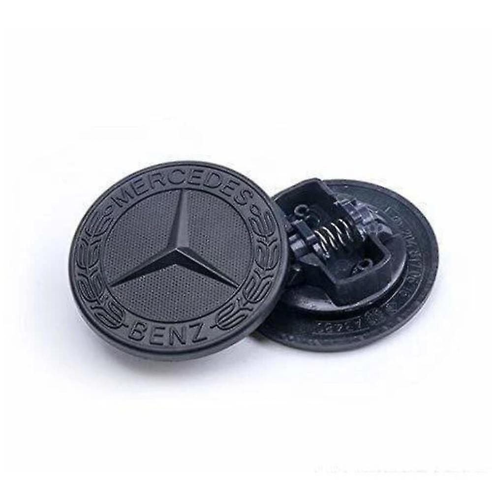 Sega Black mercedes benz bonnet badge emblem for b c e s clk amg class 57mm