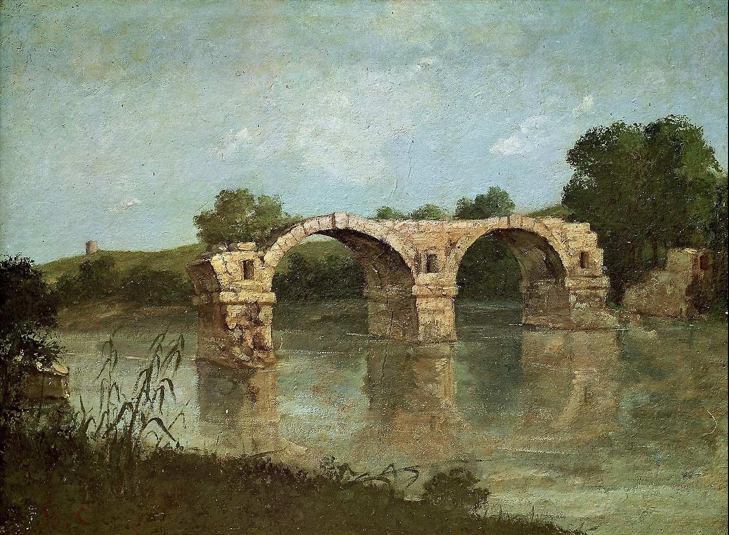 iEnjoy The Pont Ambroix Languedoc, Jean Désiré Gustave Courbet