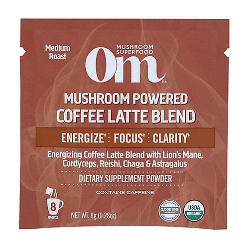 Om Mushrooms Coffee Latte Mushroom Powder, 2.82 Oz (10 pouches) (Pack of 1)