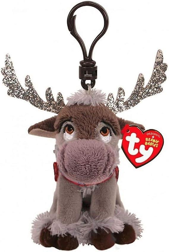 TY Disney Frozen Sven Frost Keychain Stuffed Toy with Sound Stuffed Toy 9cm