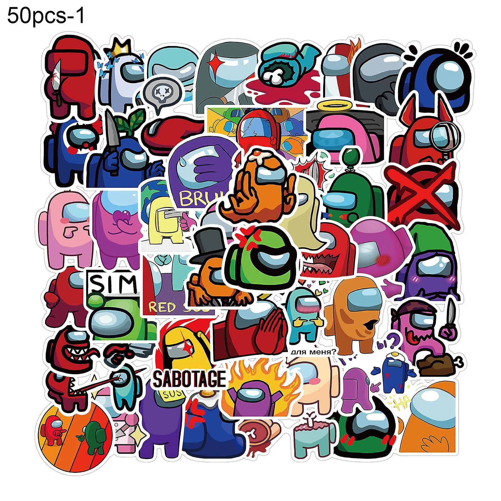 Leadrop 50Pcs Among Us Graffiti Stickers Luggage Laptop Self-adhesive Decals 1