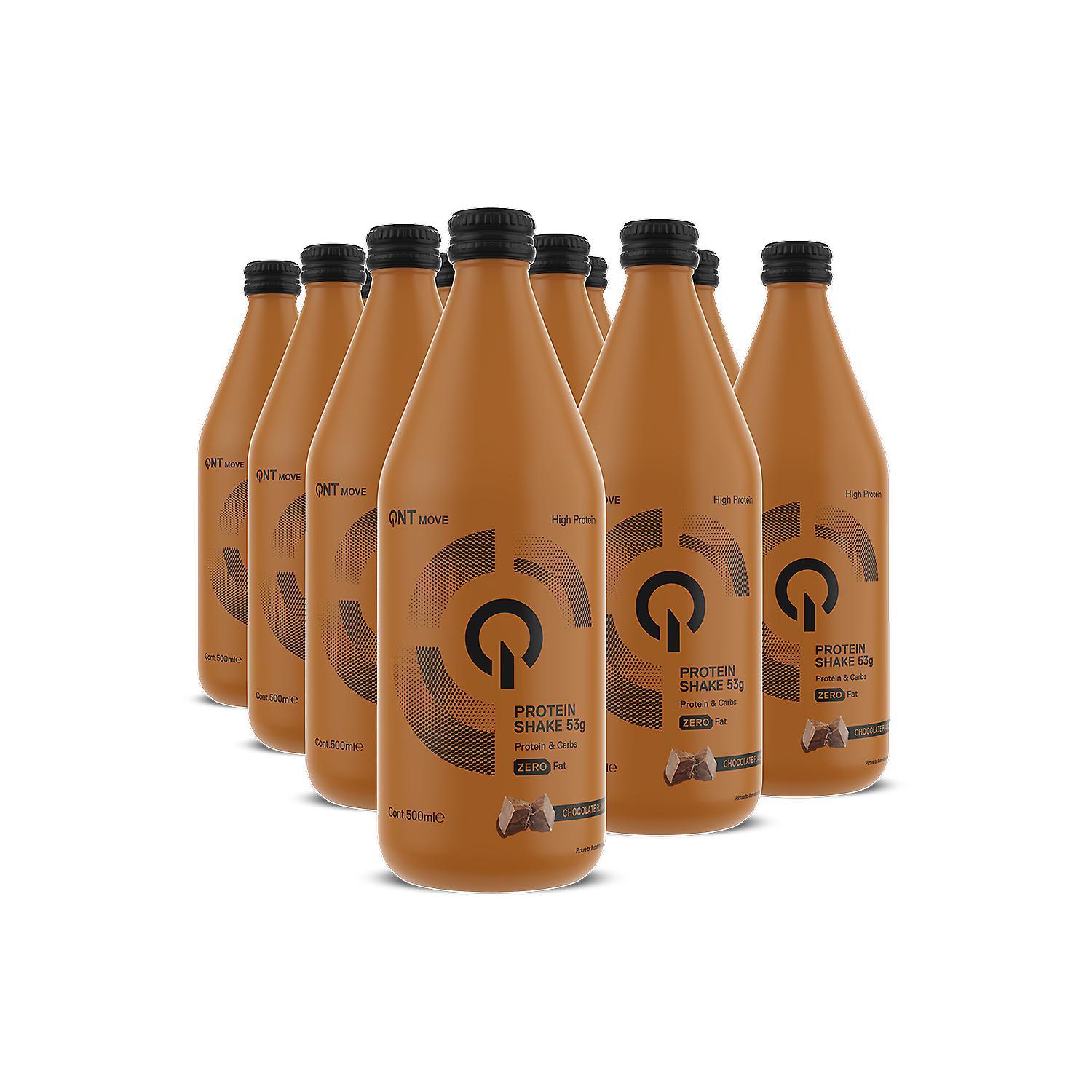 QNT Protein High Carbohydrate Post Training Recovery Shake - 12 X 500ml Chocolate