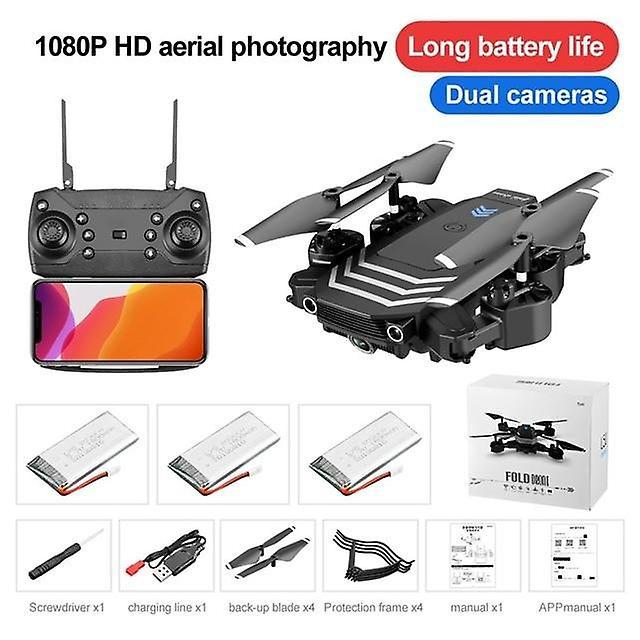 Slowmoose Ls11 Rc Drone - 4k With Camera Hd 1080p, Professional Quadcopter Drone 1080P 3Battery Box