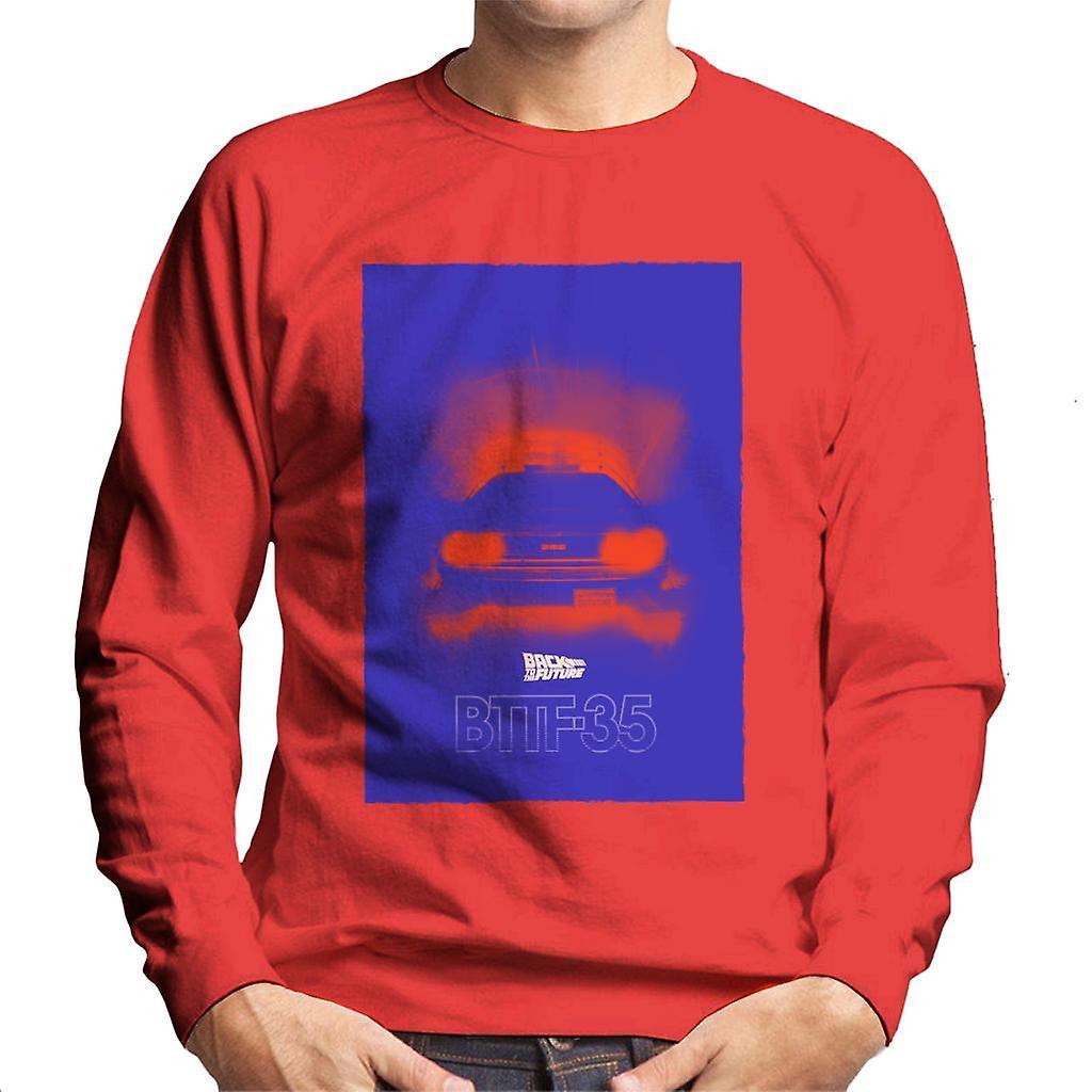 Back to the Future Delorean 35 Red Headlights Men's Sweatshirt Small