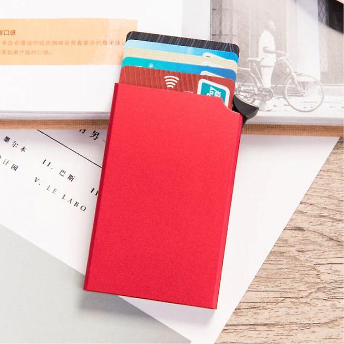 Stuff Certified ® Stuff Certified® Aluminum Card Holder - Anti-Theft Wallet Wallet Credit Card Wallet - Red