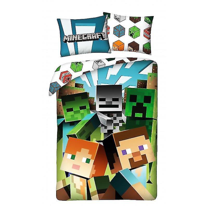 Minecraft Alex Steve Creeper Zombie Duvet Cover Set Bed Set Bedding 140x200cm