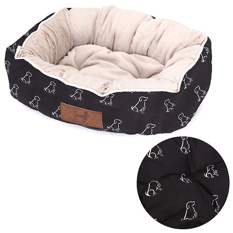 Slowmoose Round Bed For Pet Dogs, Cat House Sofa And Puppies black elliptical 2 S  45x35x15 cm