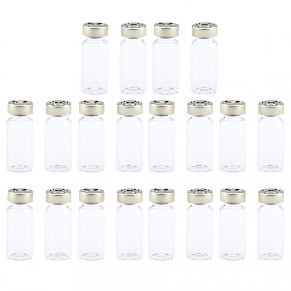 Jiekesen 20pcs Empty Sterile Glass Sealed Vials For Serum Vials Containing Liquids 10ml