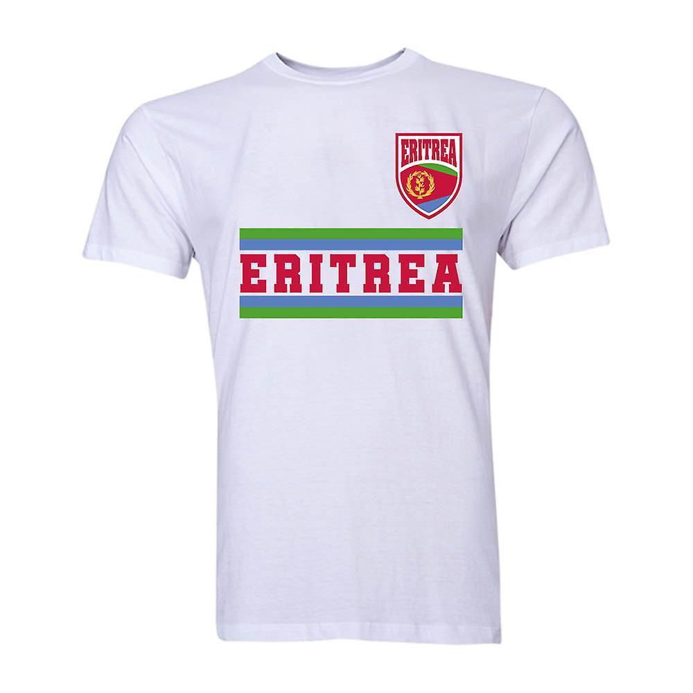 UKSoccerShop Eritrea Core Football Country T-Shirt (White) Womens S (Size 10 - 32 inch Chest)