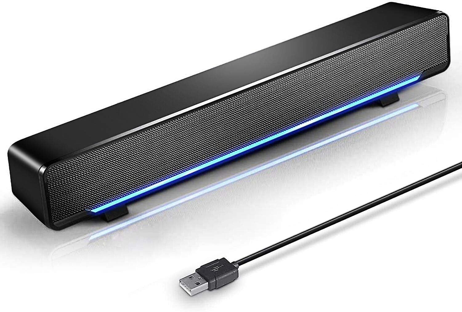 Usb Powered Sound Bar Speakers For Computer Desktop Laptop Pc, Black (bluetooth)