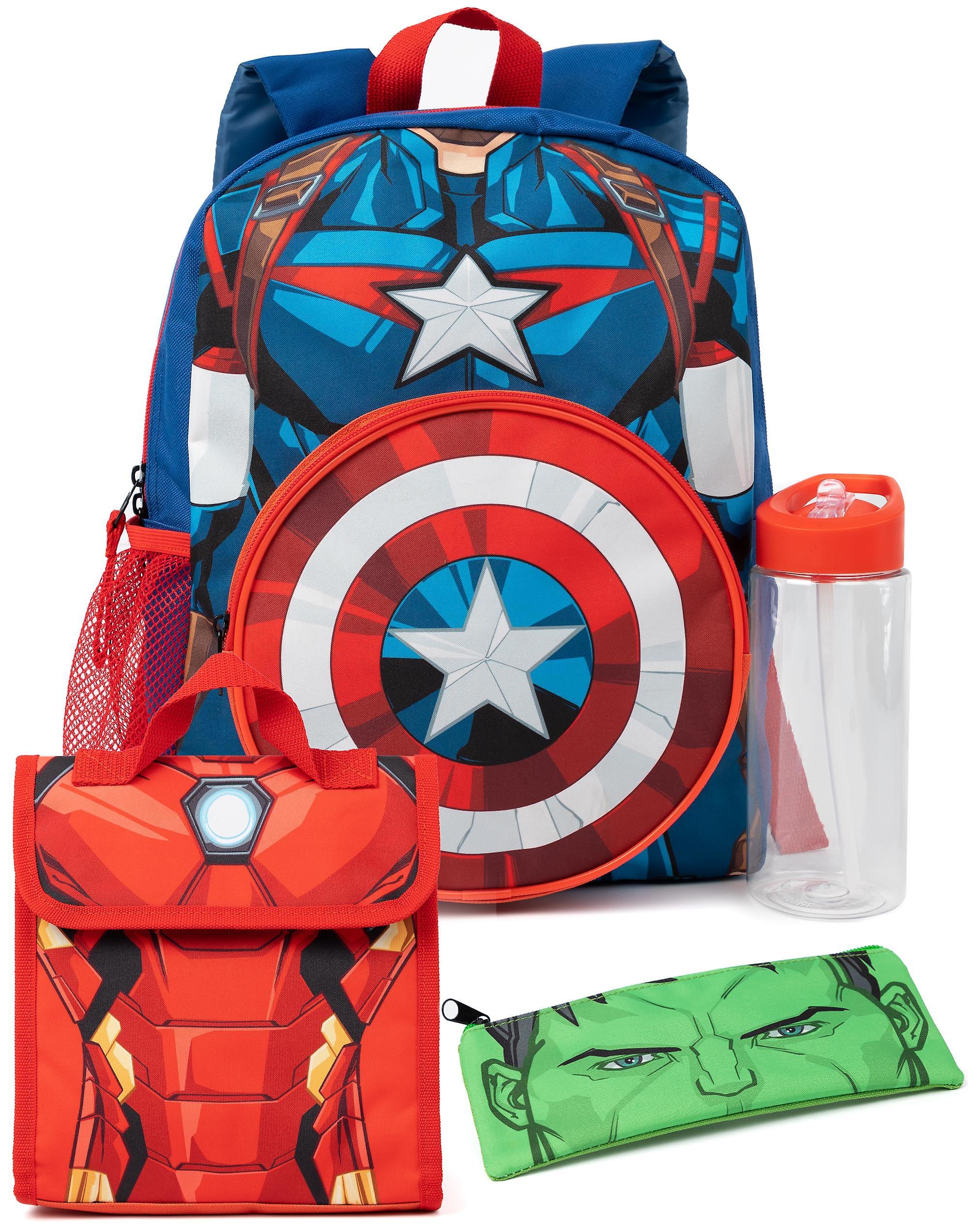 Marvel Boys 4 Piece Backpack Set Blue - One Size