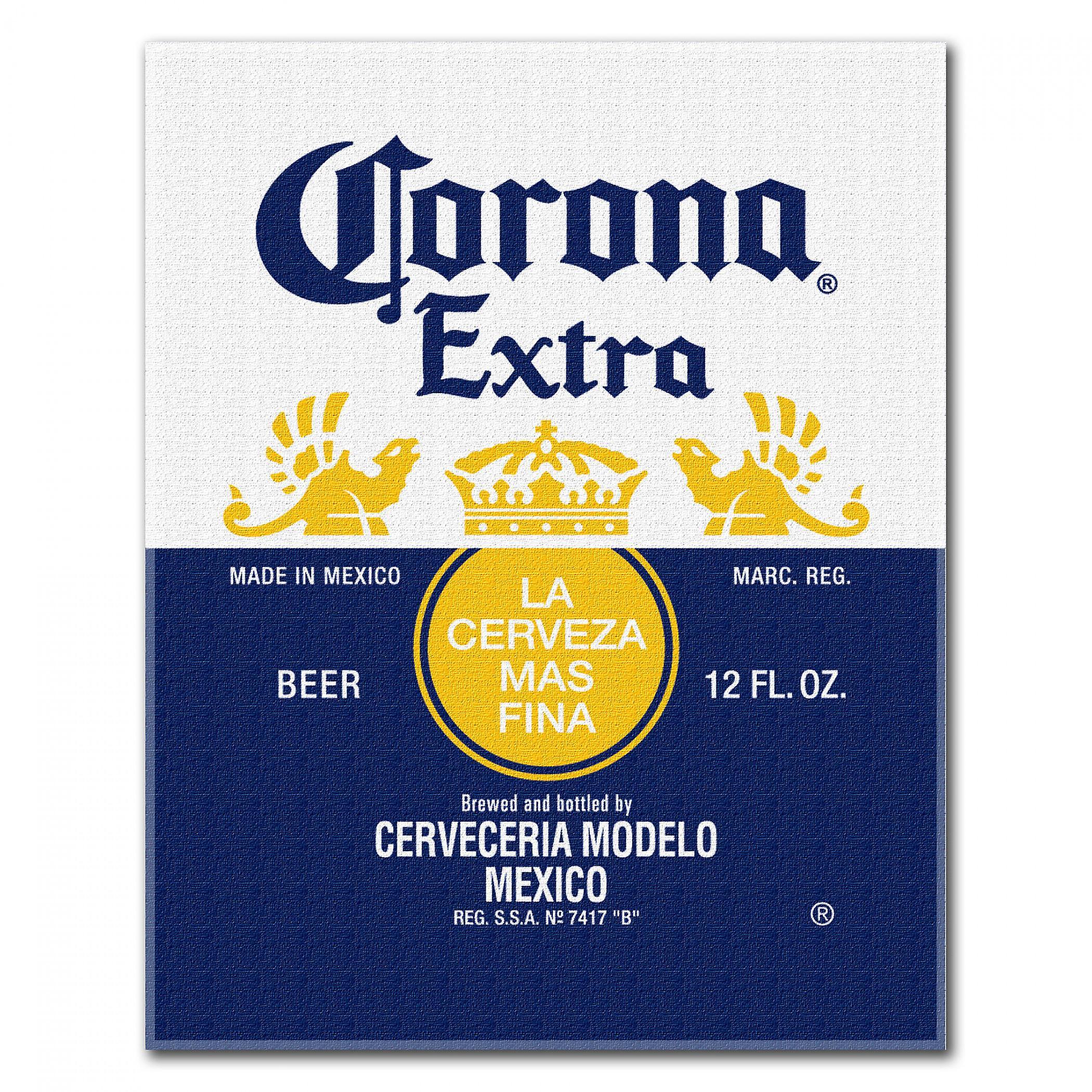 Beers Corona Extra Large Beach Blanket Towel Blue