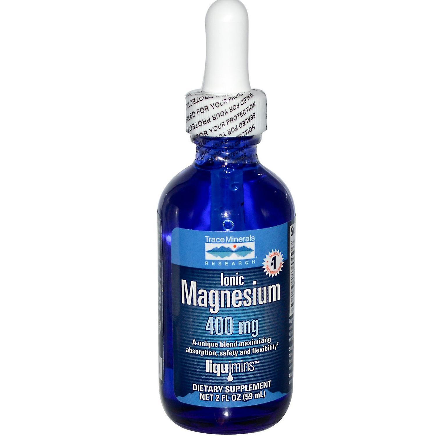 Trace Minerals Research, Ionic Magnesium, 400 mg, 2 fl oz (59 ml)