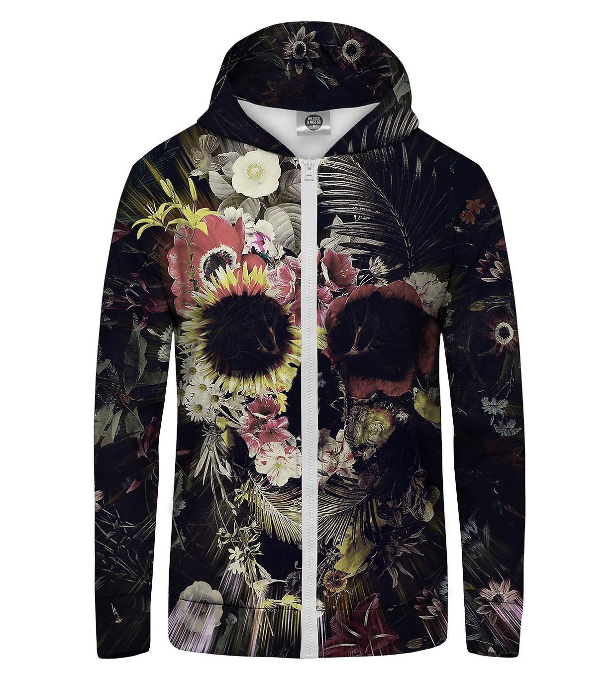 Mr Gugu & Miss Go Mr. GUGU & Miss GO Memento Mori Hoodie Kangaroo Zip Up black XL