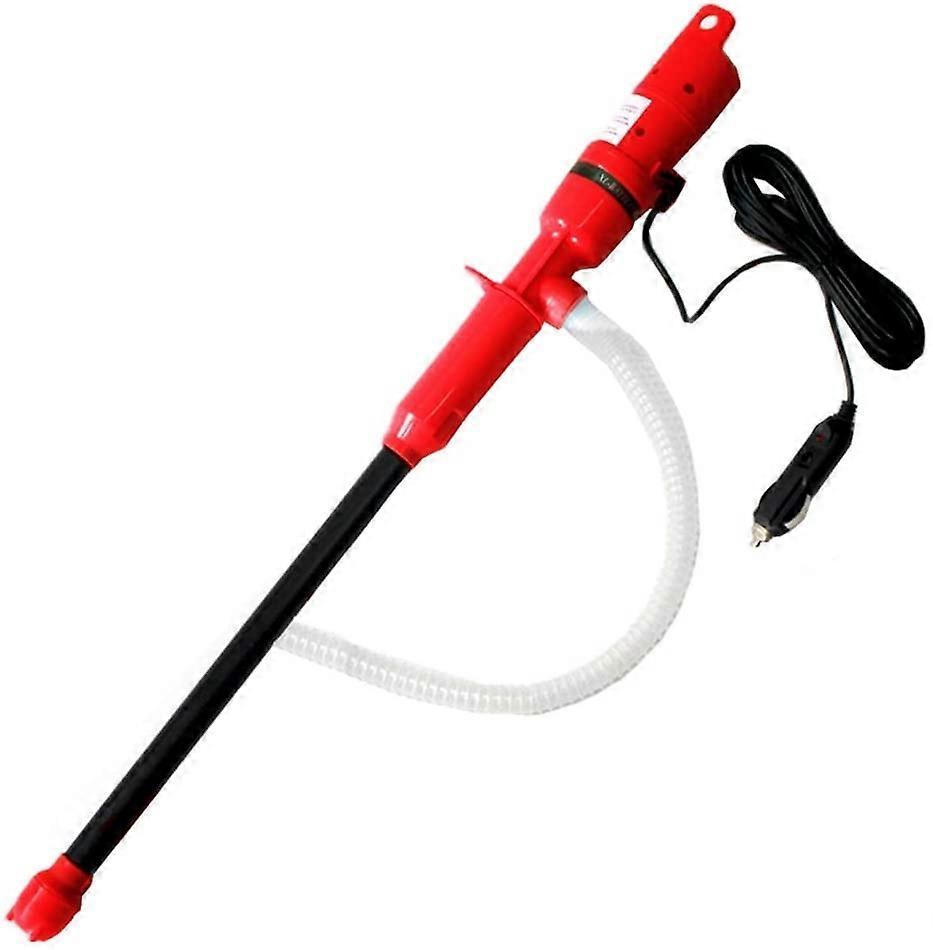 Tinor Electric Portable Liquid Transfer Pump Petrol Gasoline Diesel Fluid Pump Fish Tank Pond Pump with Red Suction Tube 12V