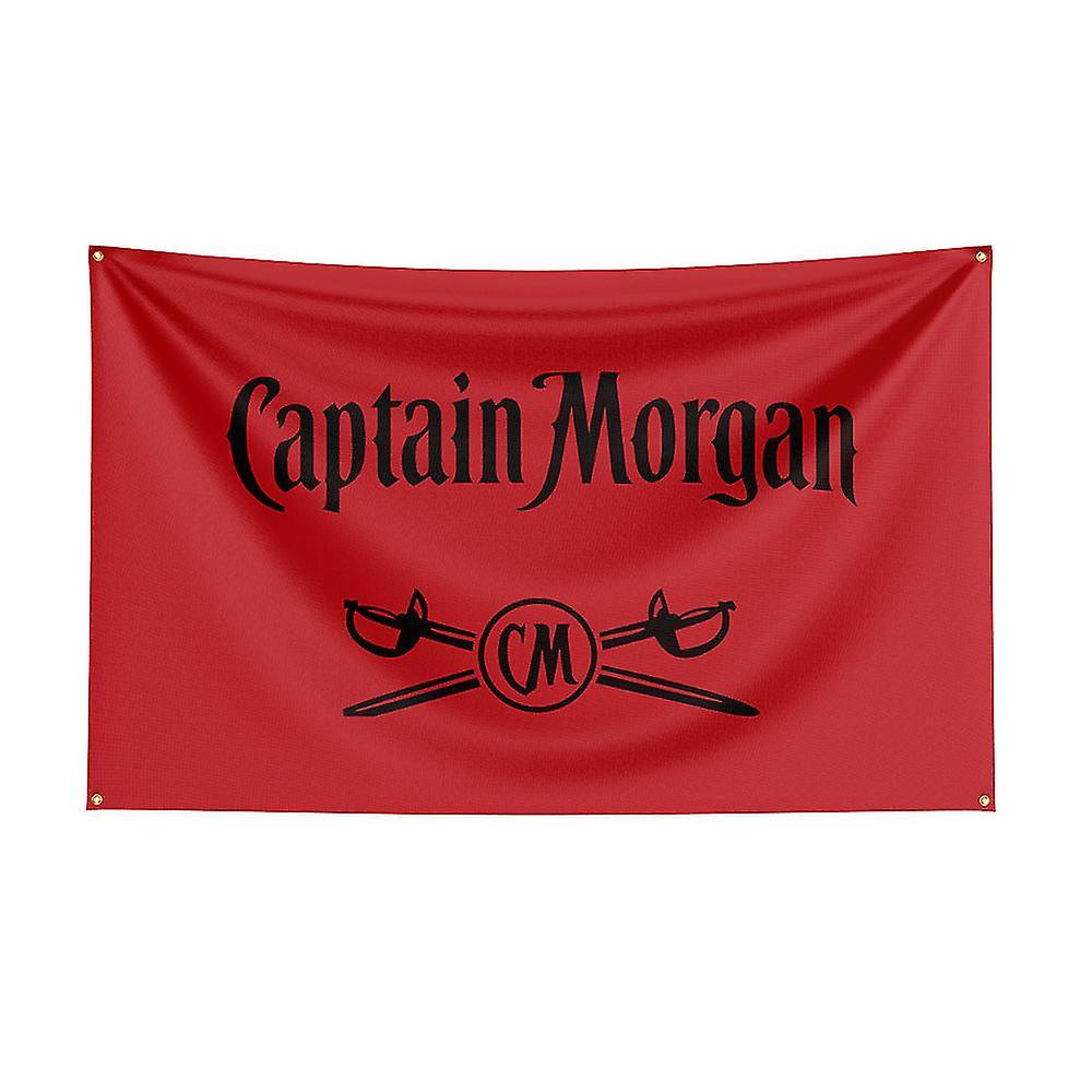 Cryin Jinzhaolai 3x5ft Captain Morgans Beer Flag For Decor H 90 x 150cm