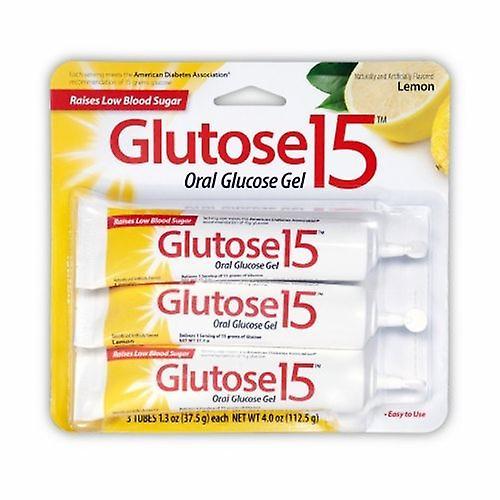 Perrigo Glucose Supplement Glutose 15 3 per Pack Gel Lemon Flavor, Count of 3 (Pack of 1)