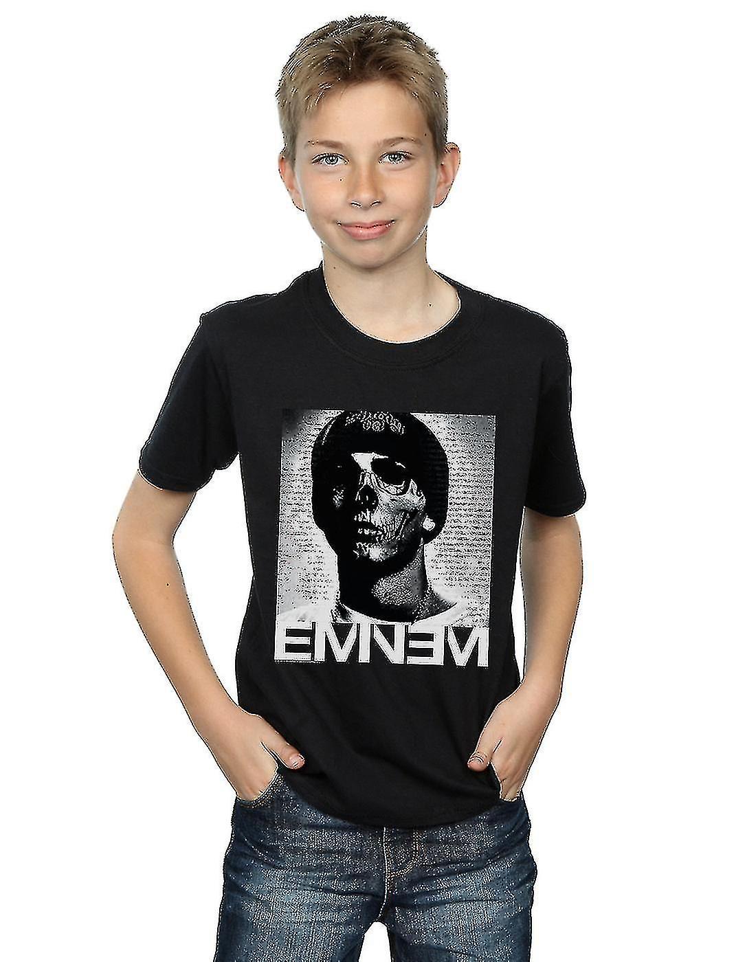 Santic Eminem Boys Skull Face T-shirt2023 Gifts Black 7-8 Years