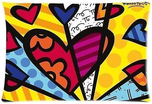 Kerota Custom Romero Britto Graffiti Art Home DecorSHAAive Soft Throw Pillowcase Cushion Custom Pillow Case Cover Protecter With Zipper Printed (40..