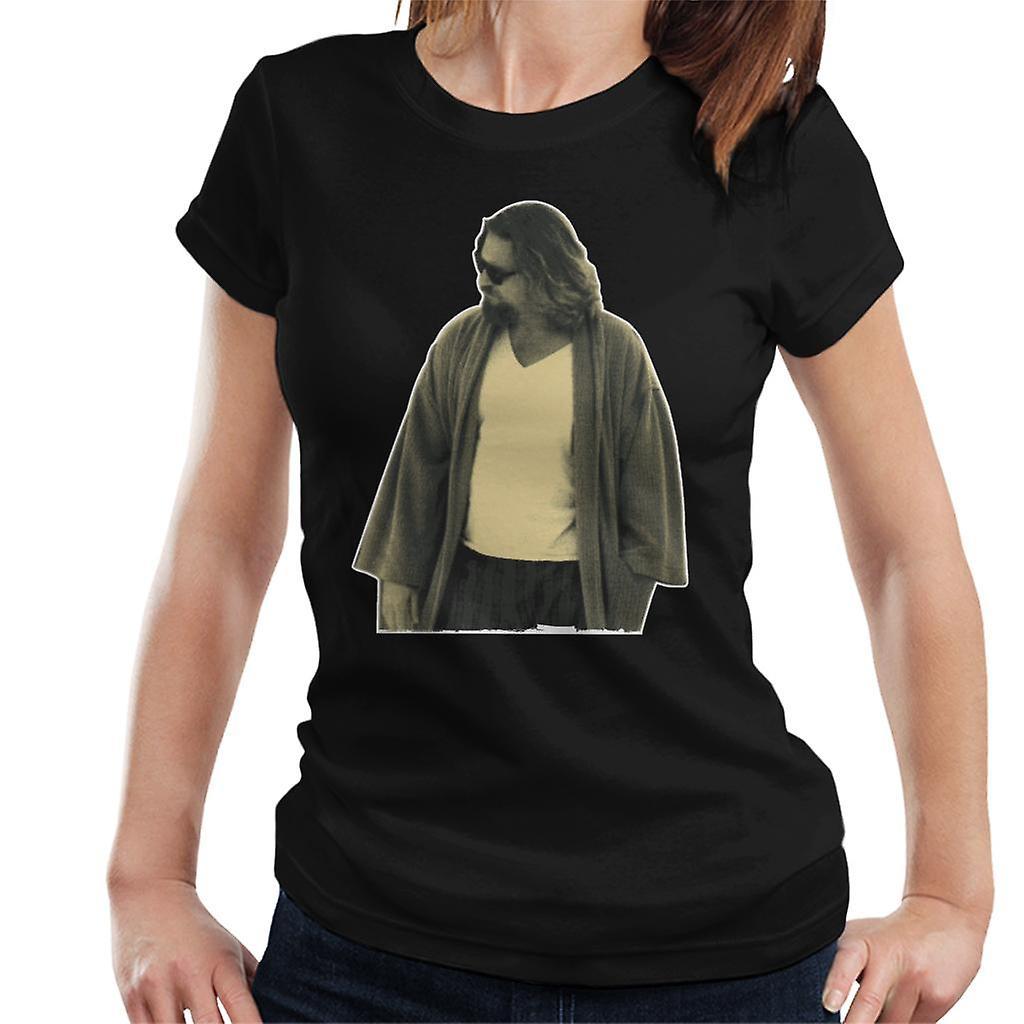 The Big Lebowski The Dude In Robe Women's T-Shirt Black X-Large