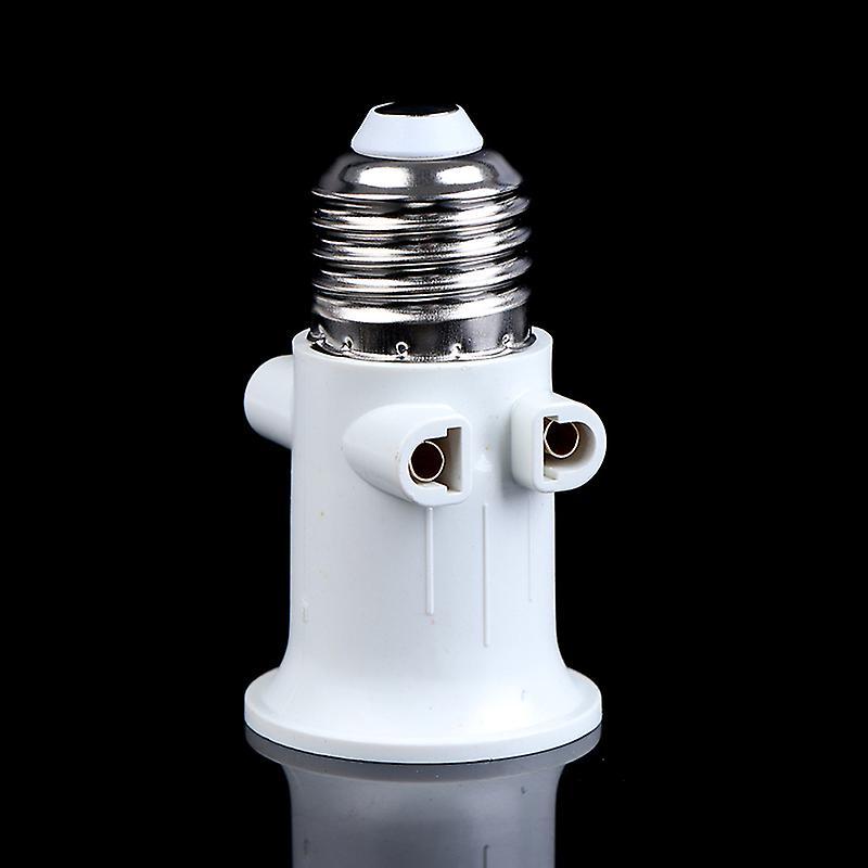 Lovvinjew Ac100-240v E27 Bulb Adapter Lamp Holder Base Socket Conversion With Eu Plug White