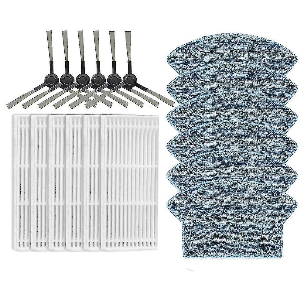 Tianzun Hepa Filter Side Brush Mop Cloth Rag Kit Replacement Accessory