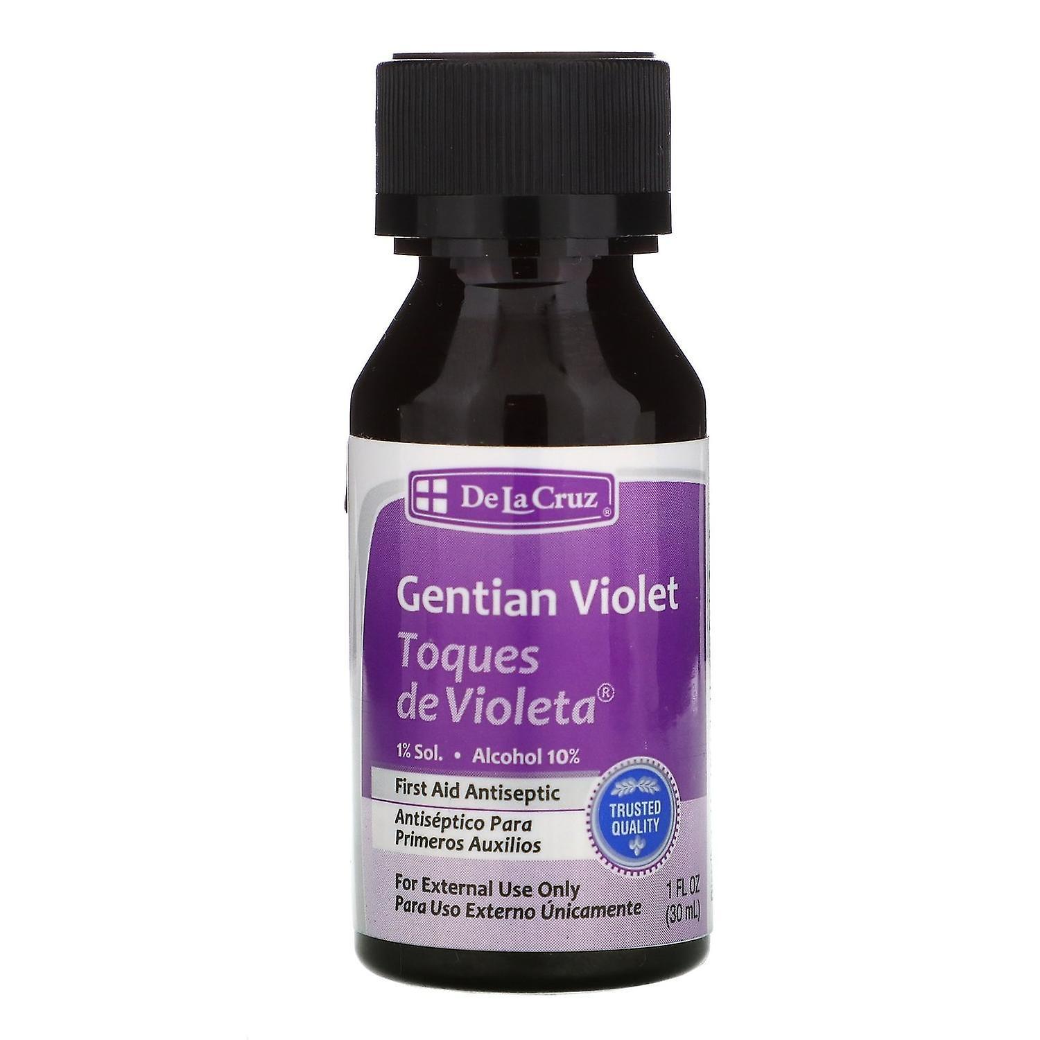 De La Cruz, Gentian Violet, First Aid Antiseptic, 1 fl oz (30 ml)