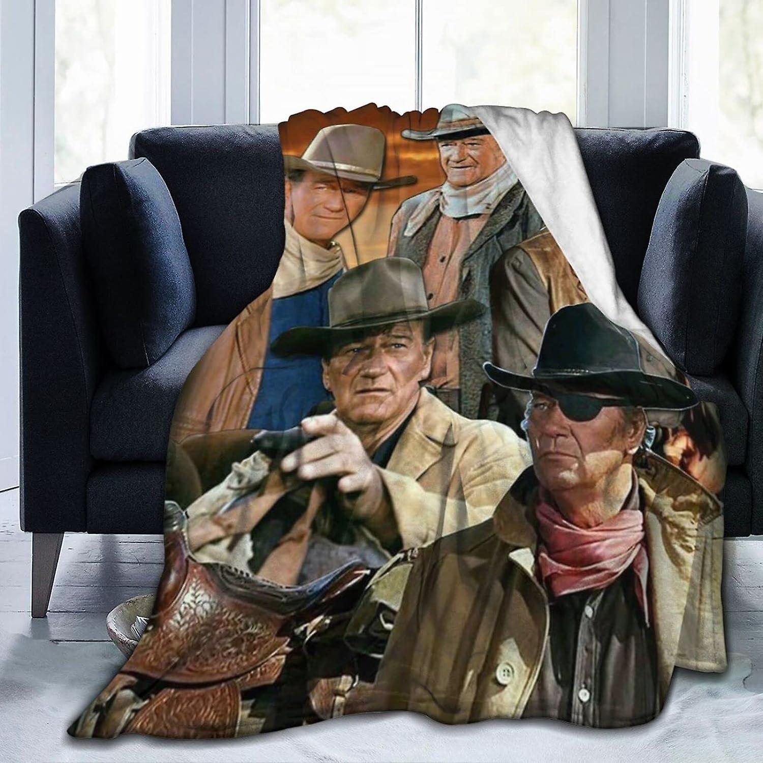 Kerota WO1201 John Actor Wayne , Ultra Soft Lightweight Flannel Fleece Throw s Warm Air Conditioning  For Couch Sofa Bed 80x60in 200x150cm