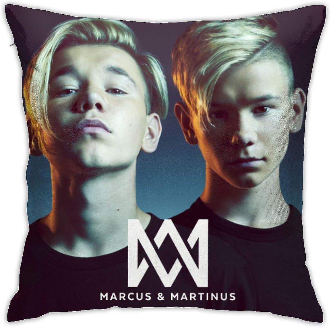 Kerota Marcus & Martinus Square Throw Pillow Case Print Pillowcase Sofa Home Bedroom Decor 18" X 18" Inches, 45cm X 45cm 45X45CM