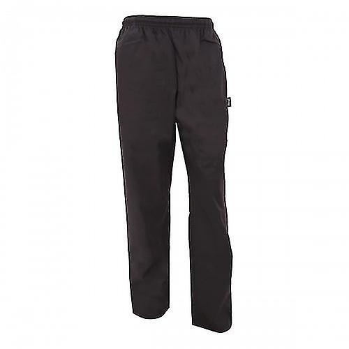 Dennys Unisex Black Elasticated Trouser / Chefswear (Pack of 2) 4XL