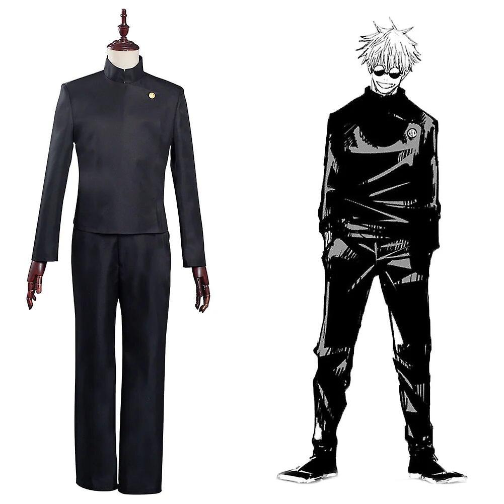 Duqi Anime Jujutsu Kaisen Gojo Satoru Cosplay Costume School Uniform Outfits Halloween Carnival Suit Black M