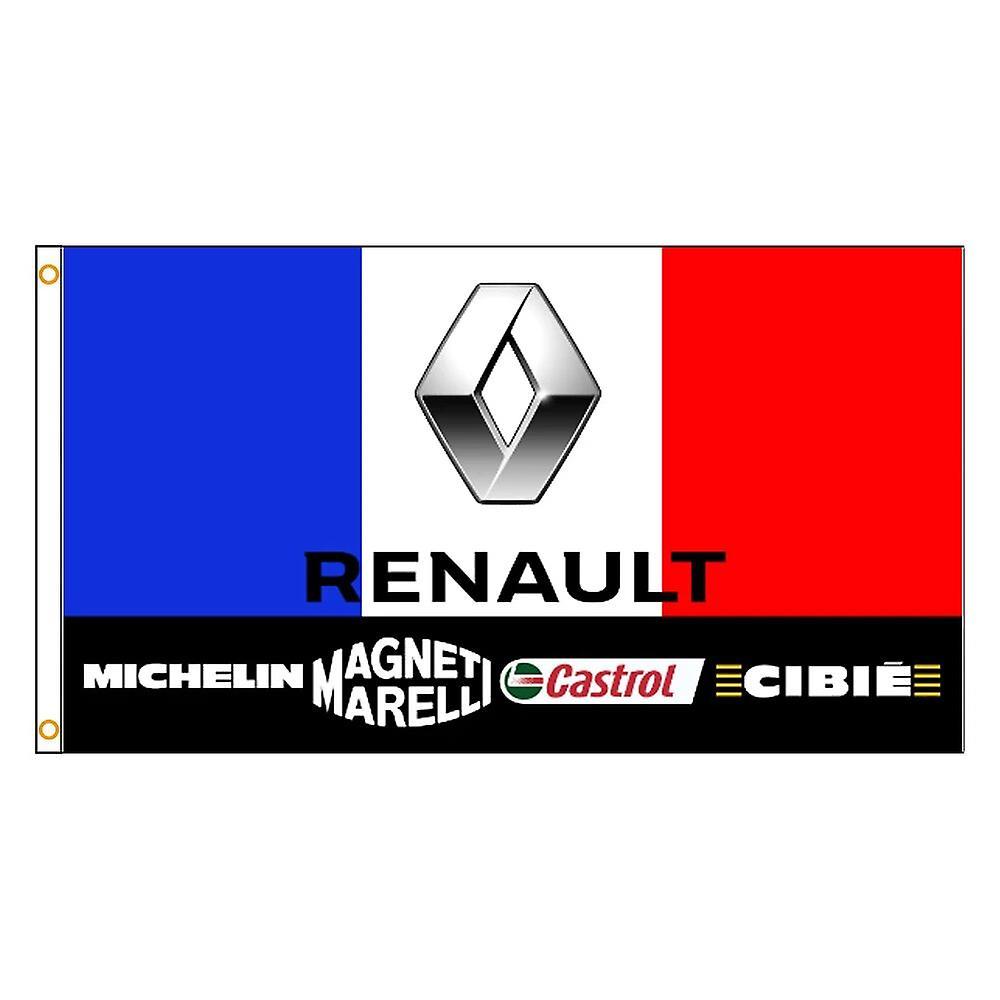 Scitoo 3x5fts 90x150cm Renault Car Racing Flag 90 x 150cm