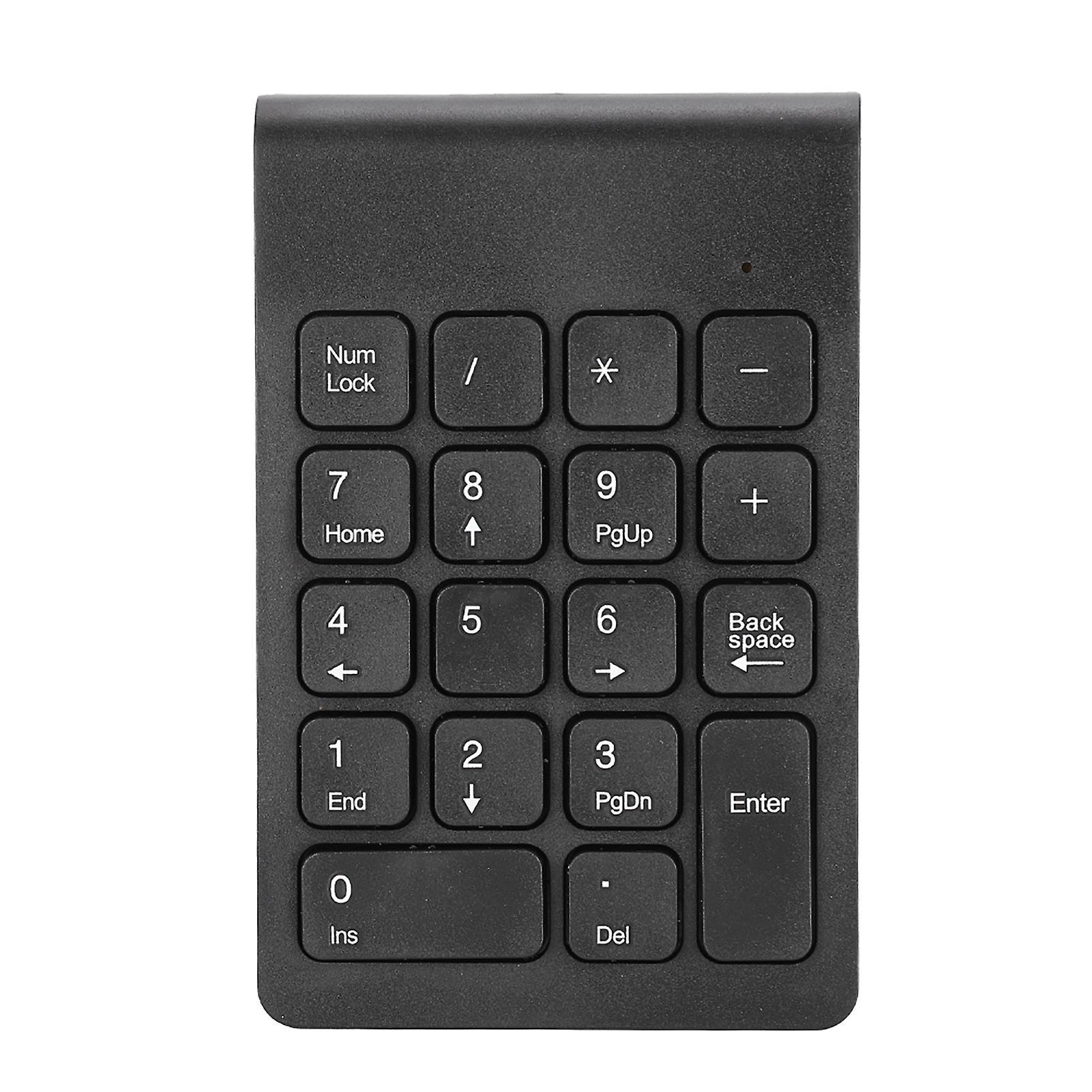 Wireless Numeric Keypad 2.4G USB Mini Keyboard - Ergonomic Lightweight Accessory for PC Computers (Black)