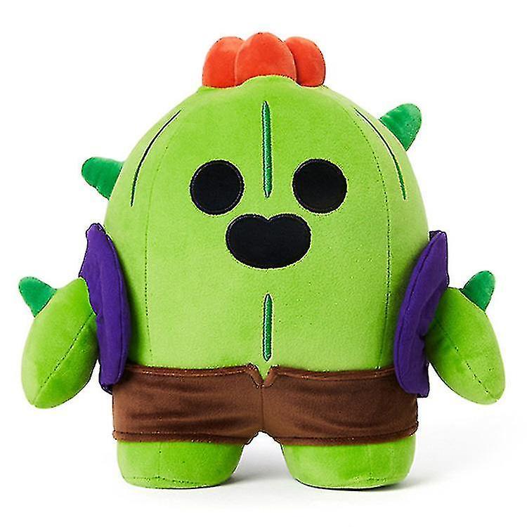 Zhenv Cartoon Brawl Spike Doll Peripheral Plush Leon Doll Hero Toy Figure Game Gift