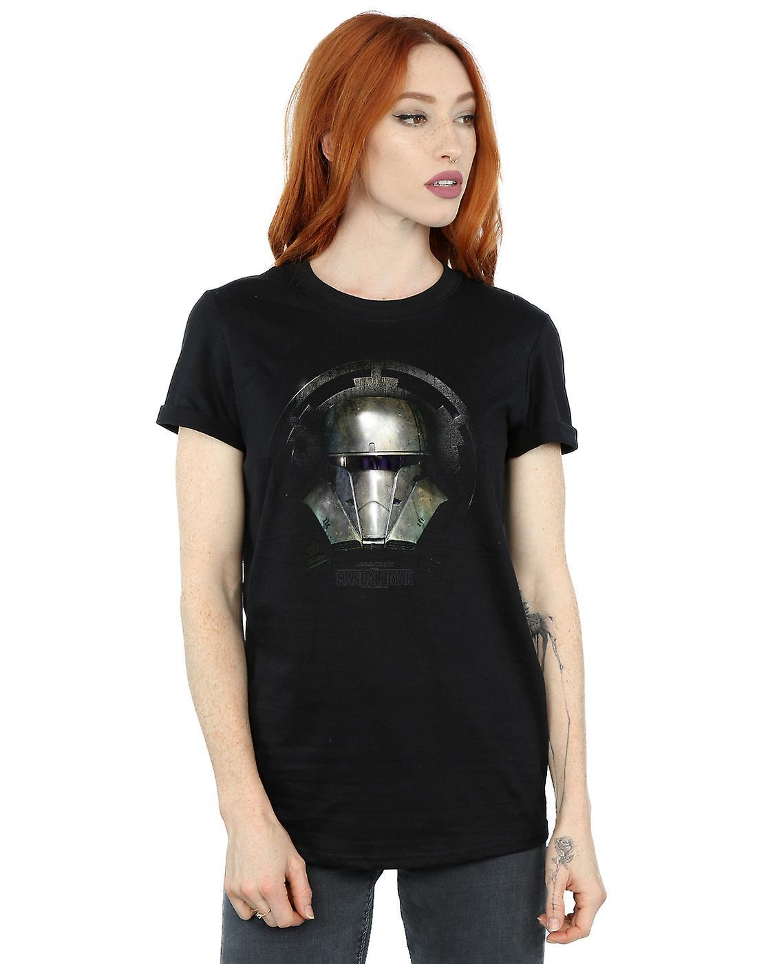 The Mandalorian Dark Helmet Cotton Boyfriend T-Shirt