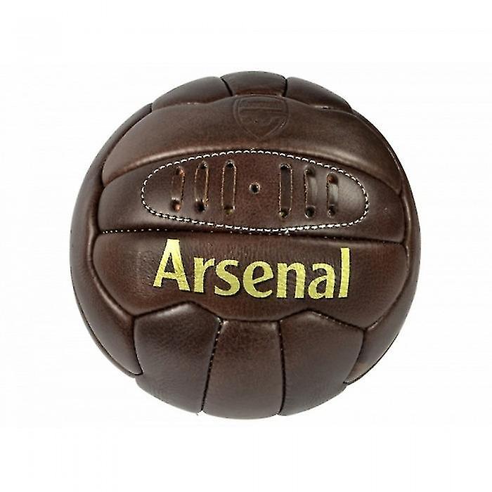 Arsenal FC Official Retro Heritage Leather Football Brown 5