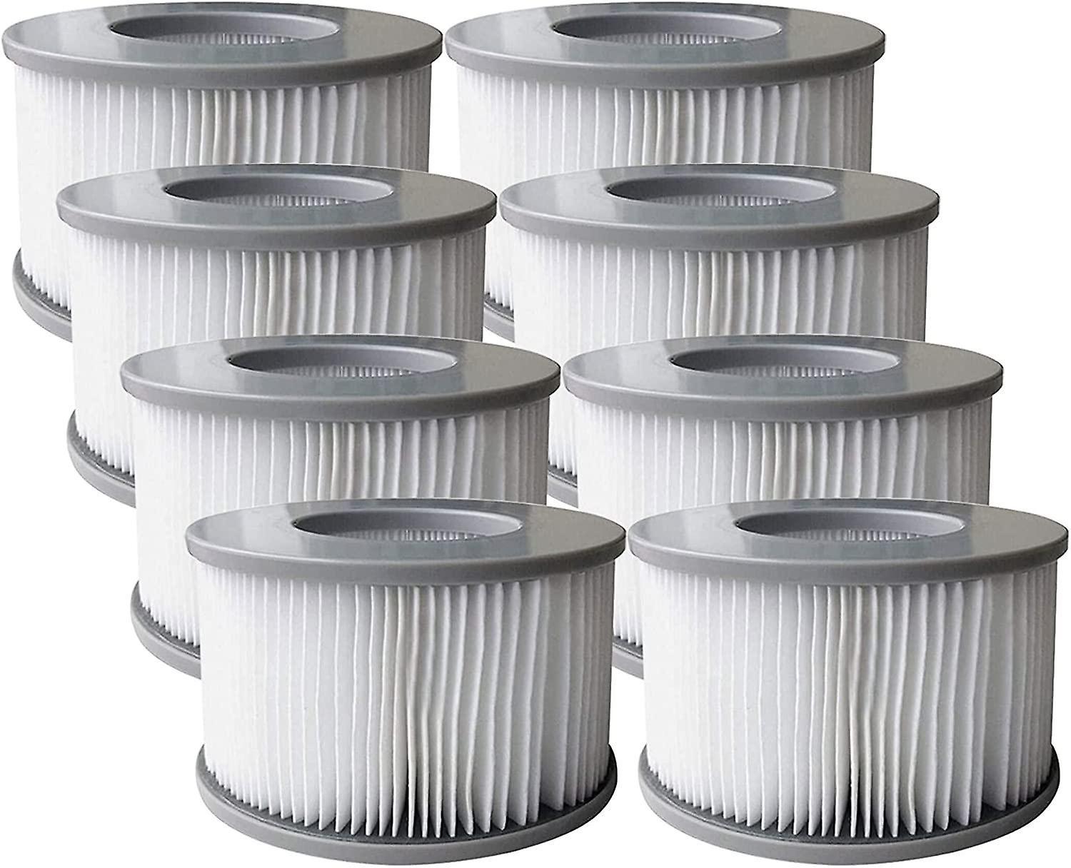 unbrand Pack Of 8 Replacement Filter Cartridges For Mspa Inflatable Pool, Jacuzzi