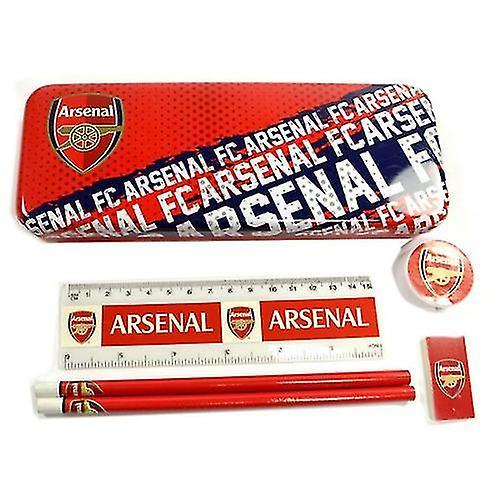 Arsenal FC Crest Tin Stationery Set Red/White/Blue One Size